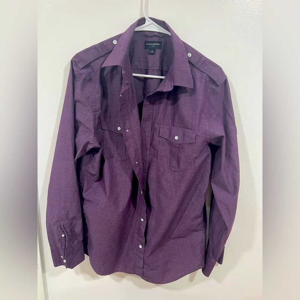 Banana Republic purple shirt men's size Medium M